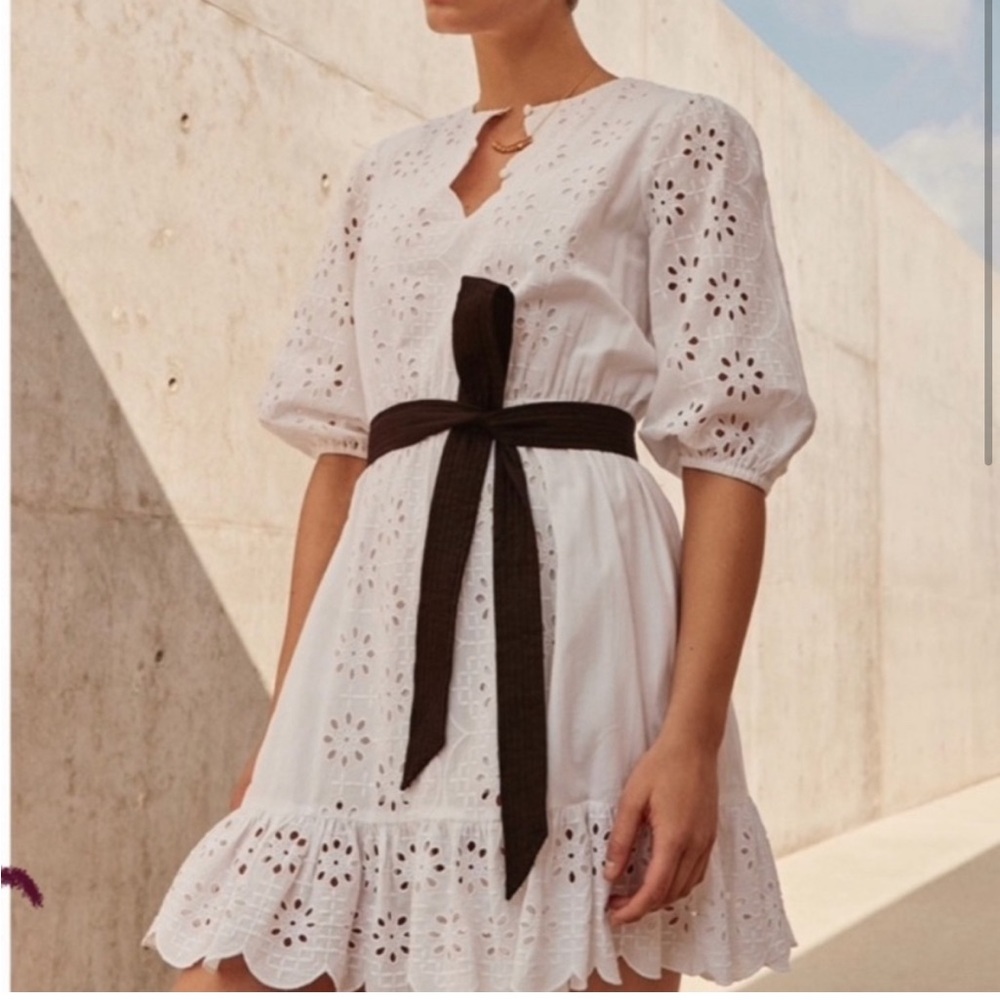 NWT J. Crew 3/4 sleeves eyelet dress - Size XS